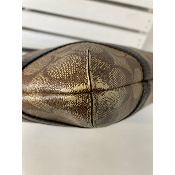 COACH F18926 MEDIUM TAN, BROWN SIGNATURE CROSSBODY BAG - Picture 11 of 16